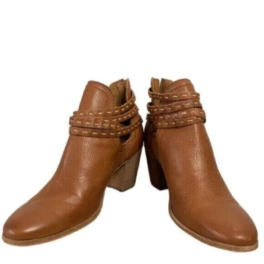 Frye Naomi Pickstitch Leather Ankle Boots
